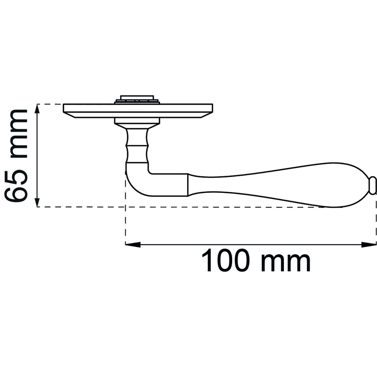 Innerdörrhandtag A9683 Habo Mässing