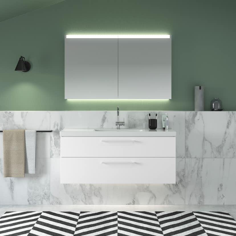 Tvättställsskåp INR Viskan Solid med 2 Lådor