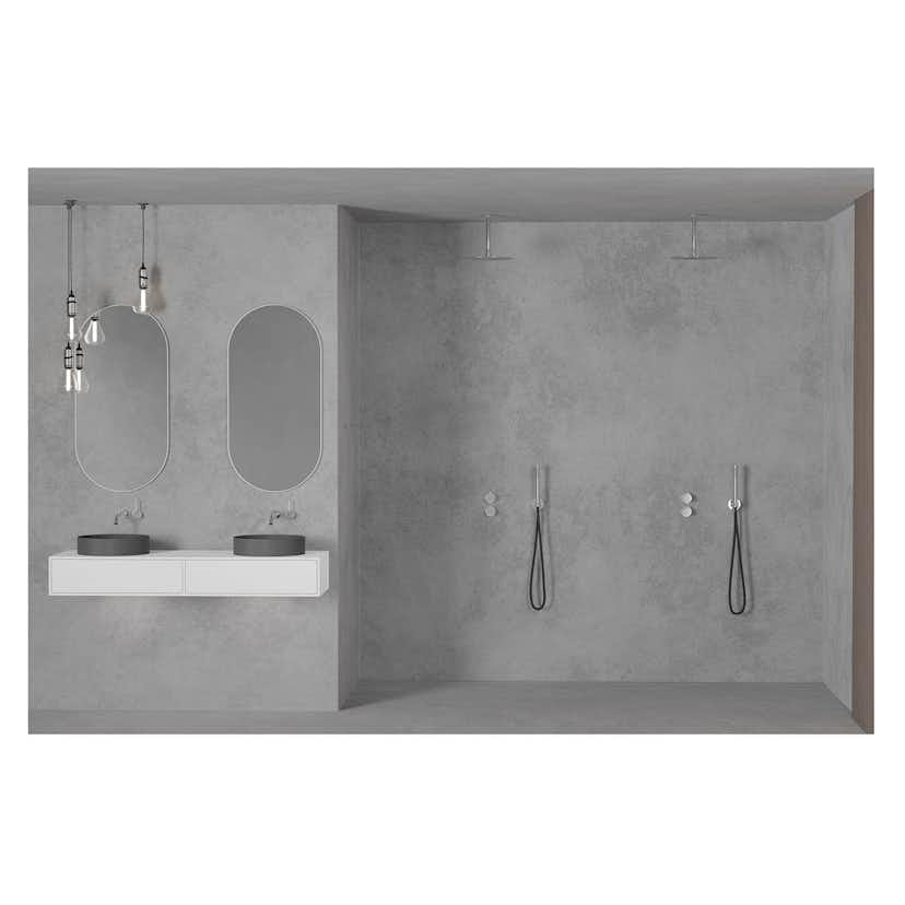 Takduschset Scandtap Steel Harmonized 2Z för Inbyggnad