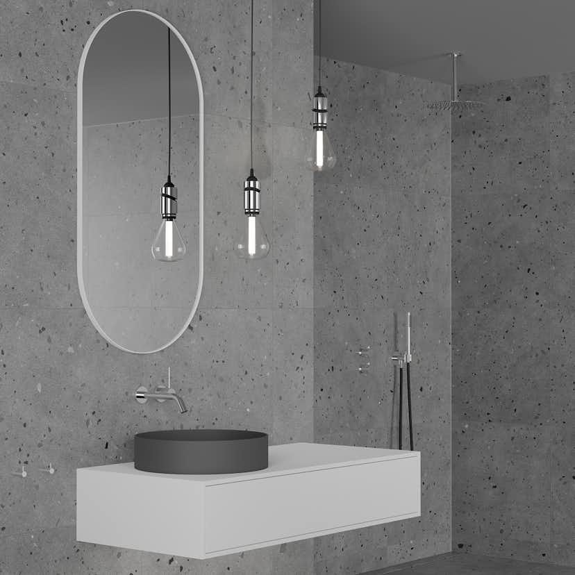 Takduschset Scandtap Steel Harmonized 2Z för Inbyggnad