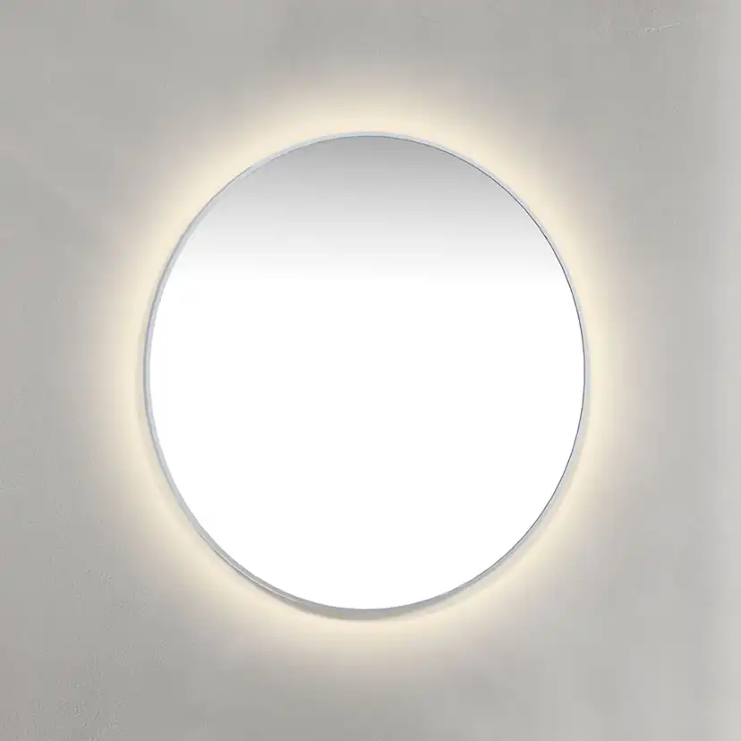 Spegel Macro Design Crown Ambilight Rund Med Ram