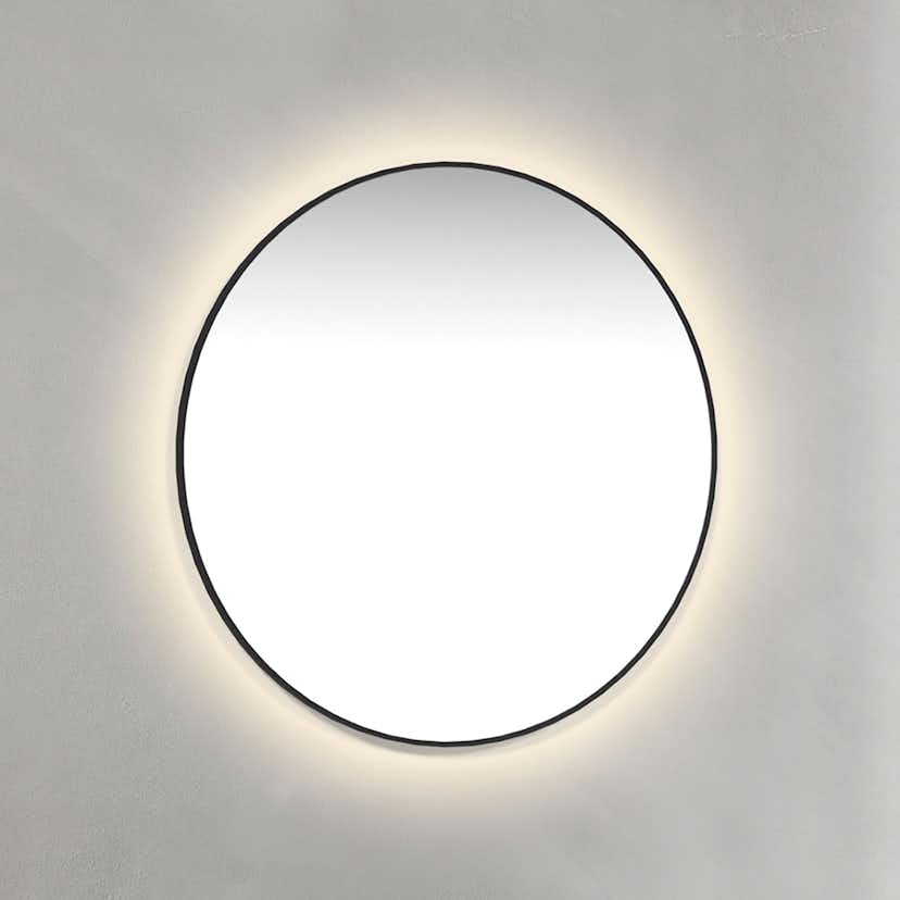 Spegel Macro Design Crown Ambilight Rund Med Ram