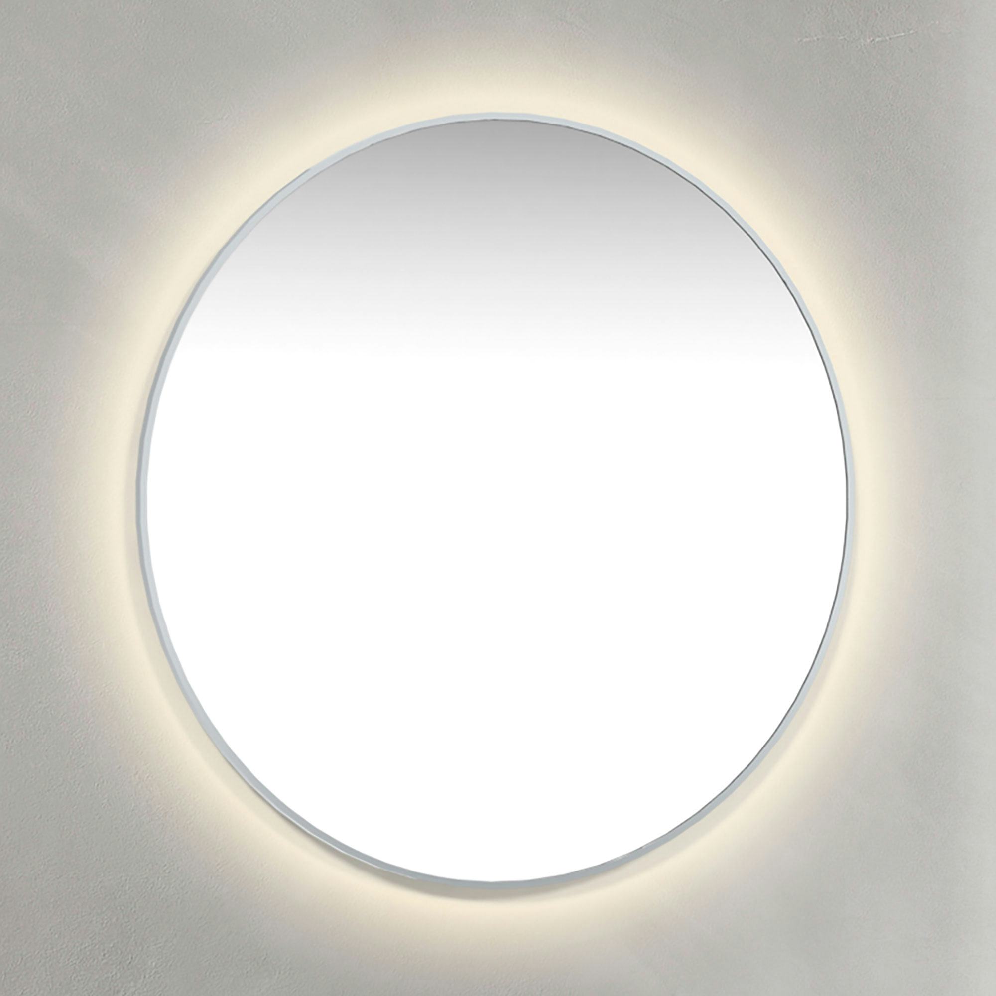 Spegel Macro Design Crown Ambilight Rund Med Ram