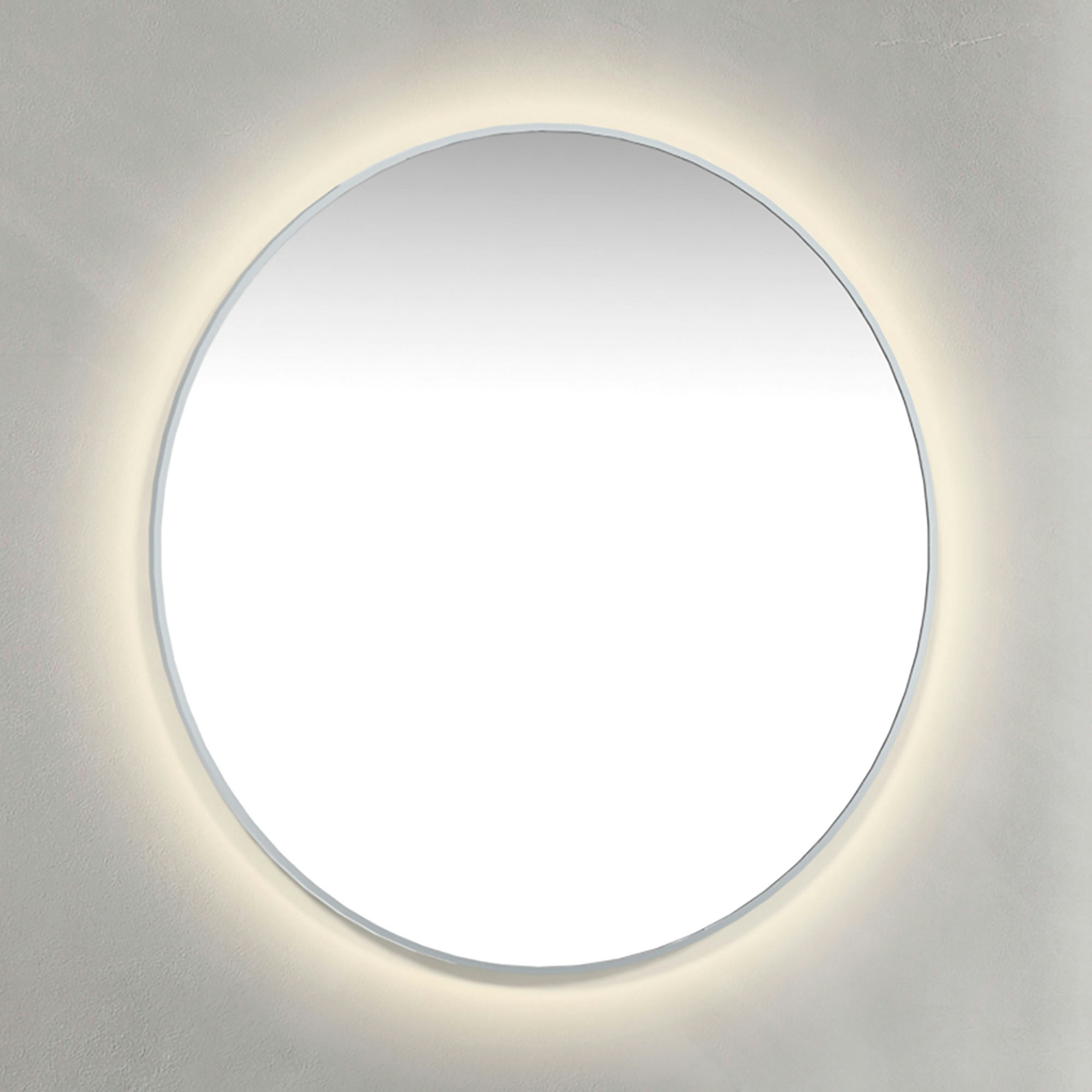 Spegel Macro Design Crown Ambilight Rund Med Ram