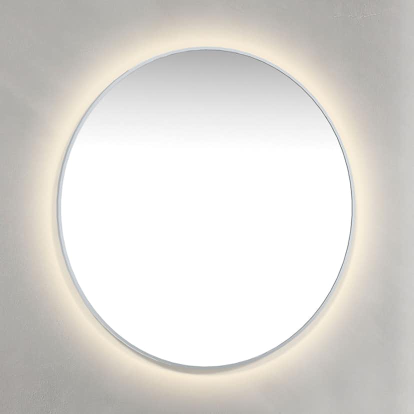 Spegel Macro Design Crown Ambilight Rund Med Ram