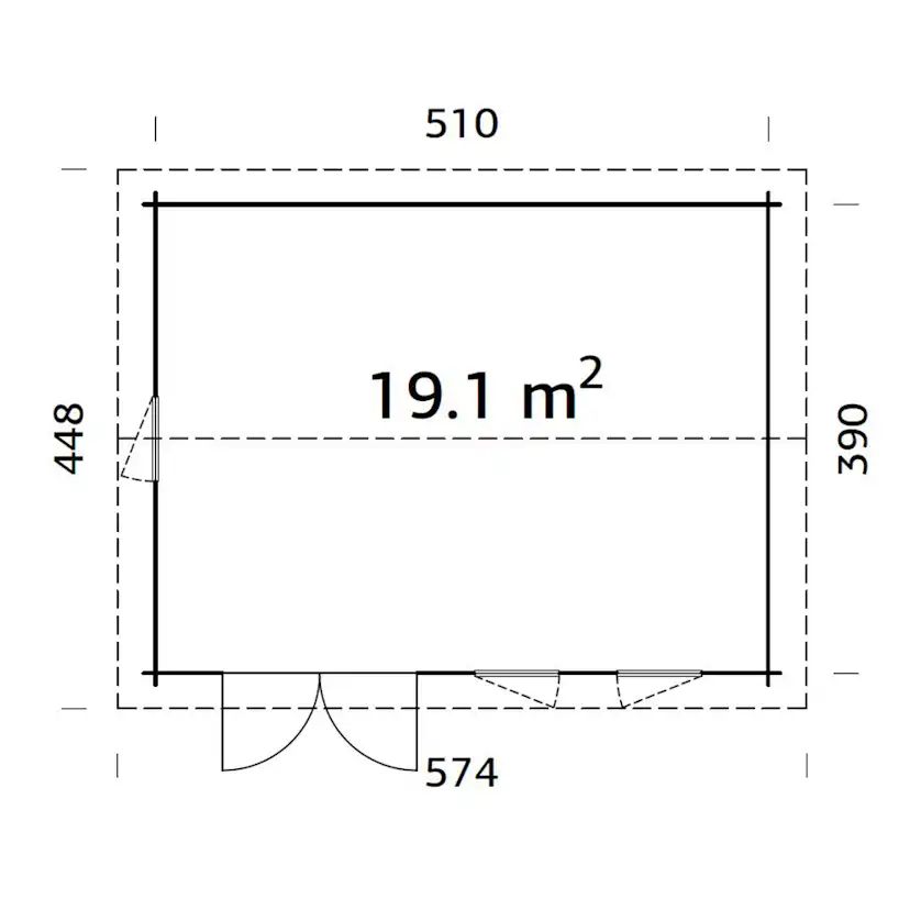 Stuga Palmako Iris 19,9 m2
