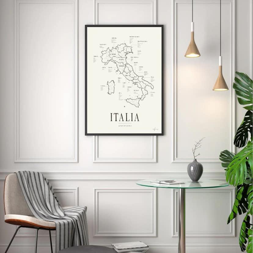 Poster Corkframes Vinkarta Italien