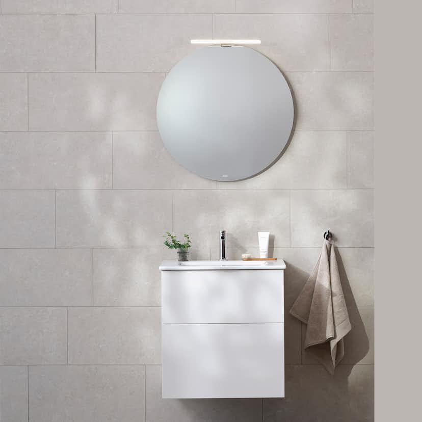 Möbelpaket Miller Badrum New York med Edge Tvättställ och Spegel