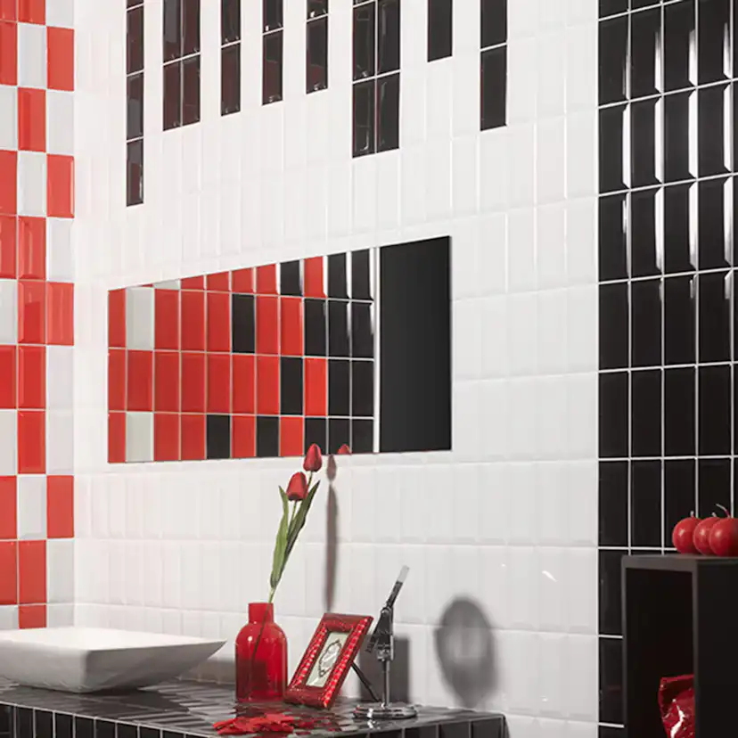 Kakel Tenfors Metro Svart Blank 7,5x15 cm