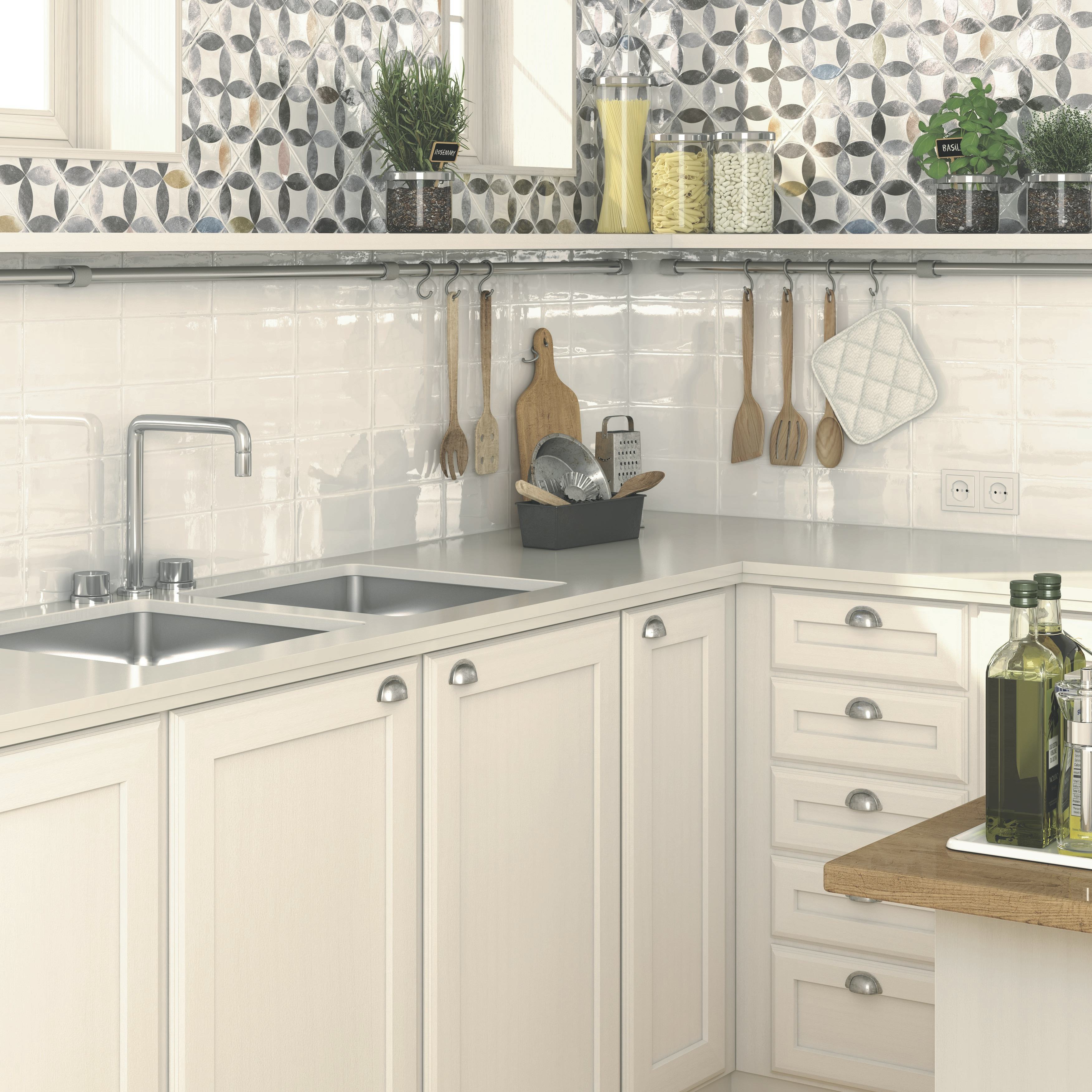 Kakel Tenfors Etnia Blanco 10x20 cm