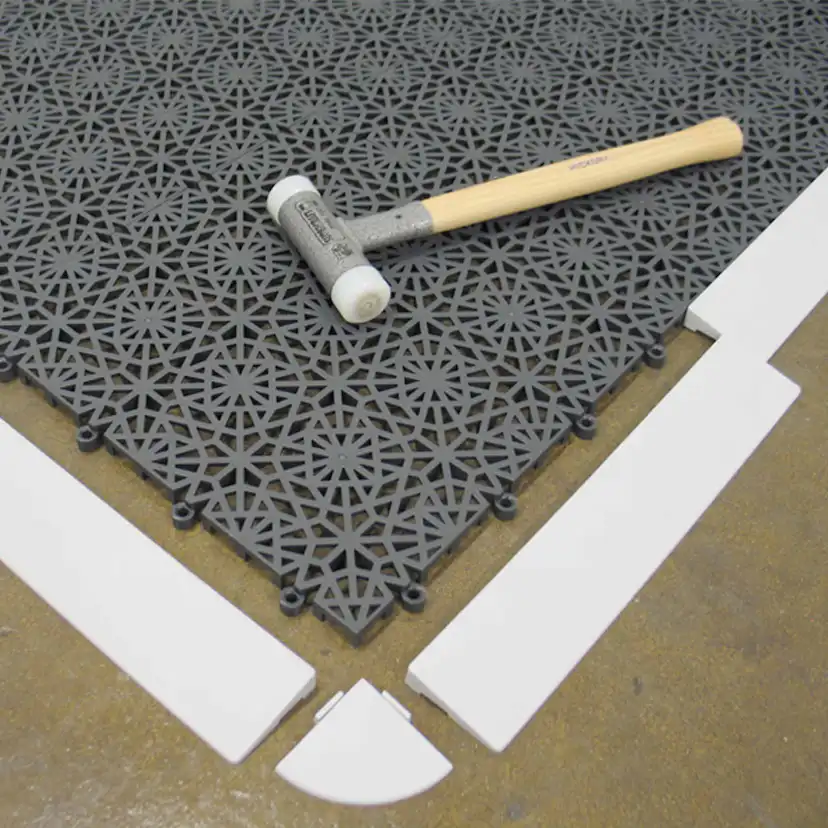 Golvtillbehör Bergo System 2 Kantlist Graphite Grey 4 st till Golvplatta/Golvtrall