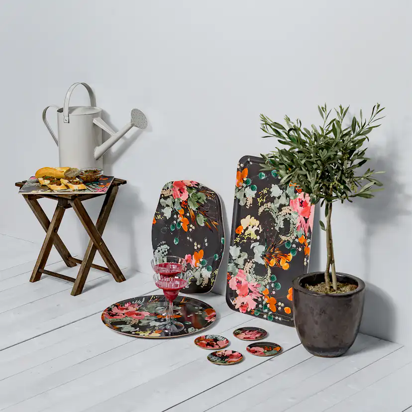 Bricka Åry Trays Garden Bouquet Rund