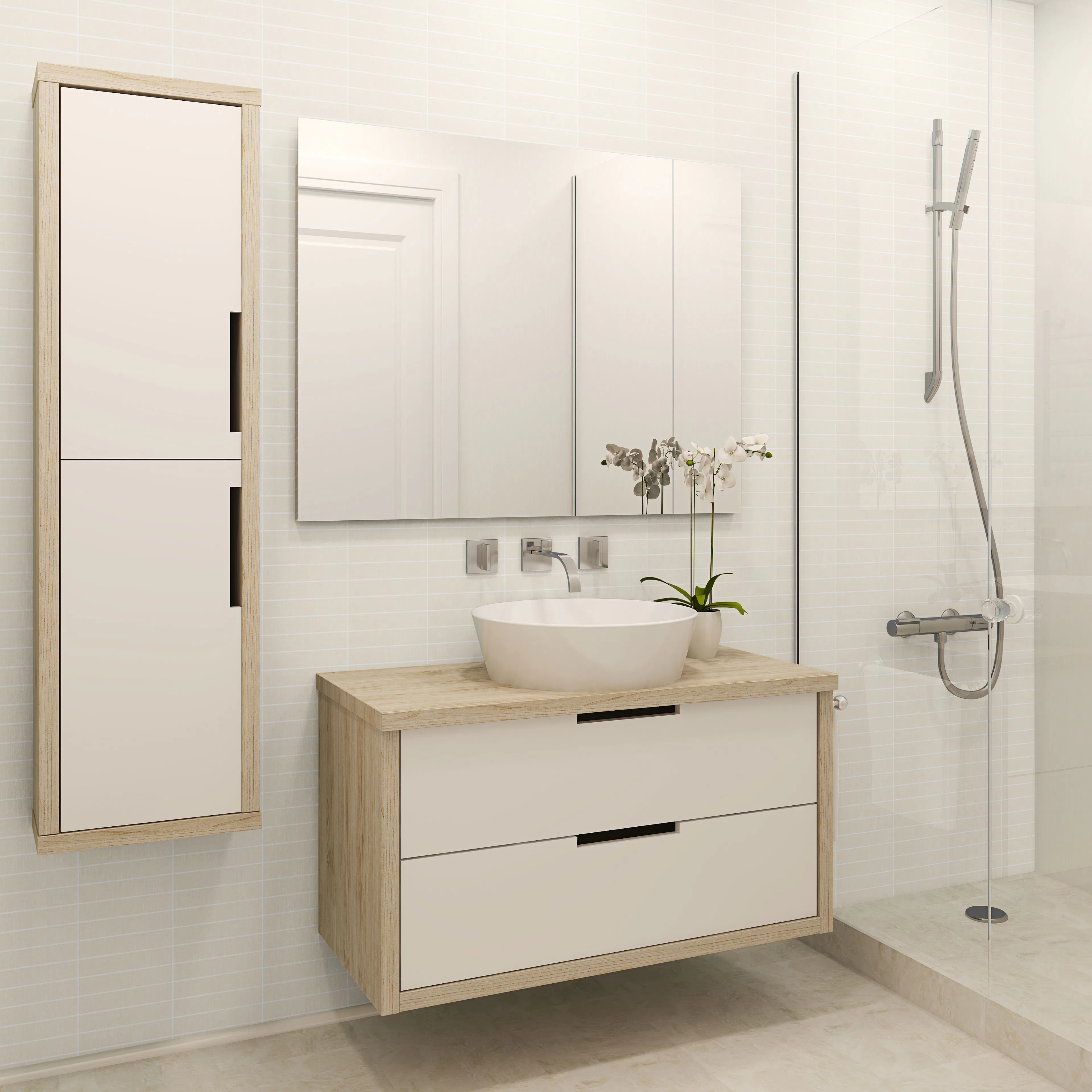 Klinker Arredo Quartz Bone Beige Mosaic 2x30 cm