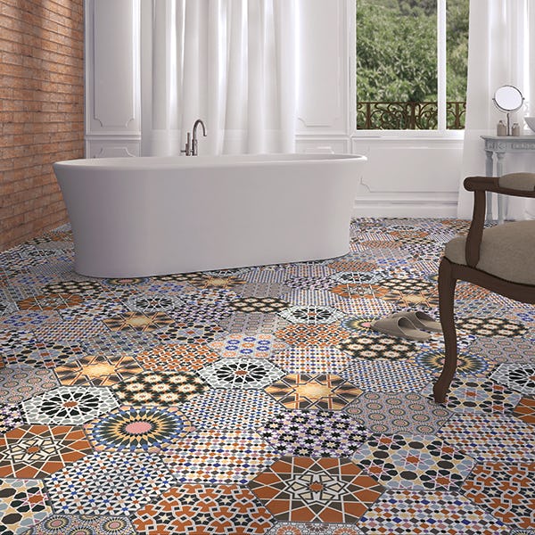 Klinker Lhådös Cirkus Hexagon 29x33 cm