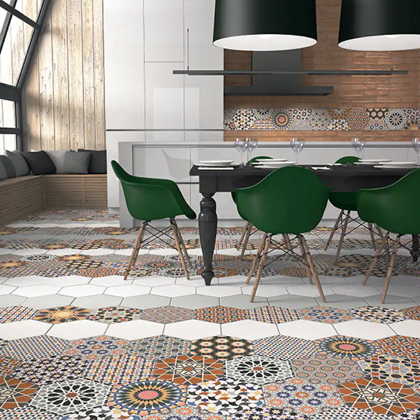 Klinker Lhådös Cirkus Hexagon 29x33 cm