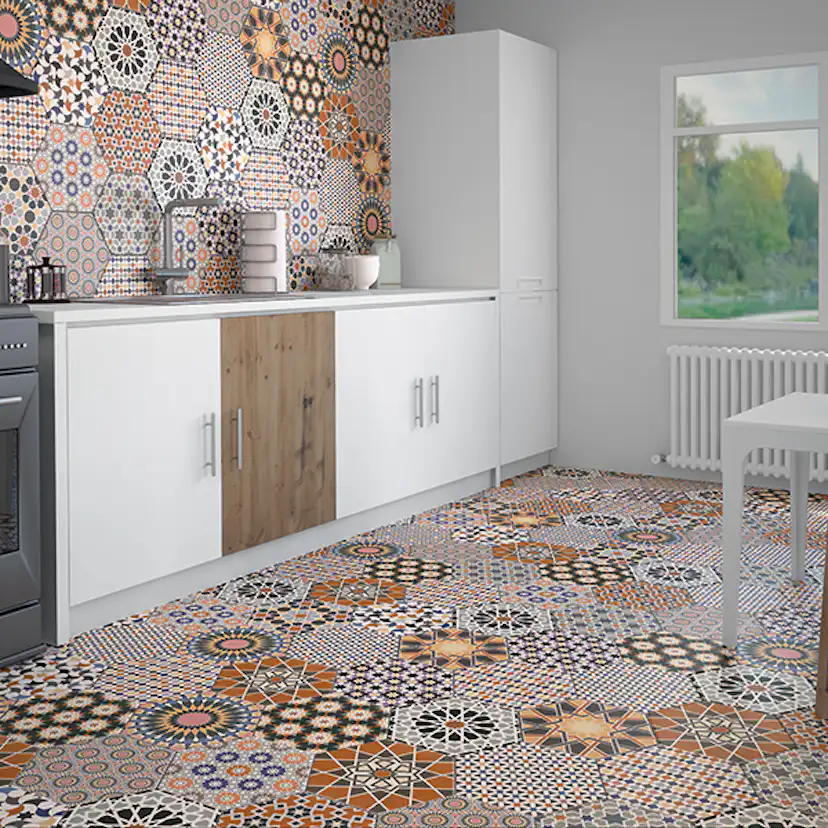 Klinker Lhådös Cirkus Hexagon 29x33 cm