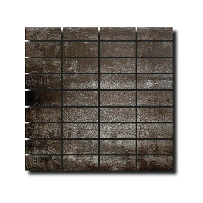 Klinkermosaik Lhådös Corten Svart 3x7 cm