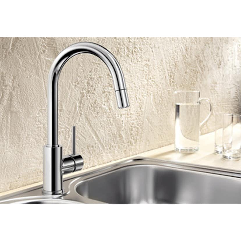 Köksblandare Blanco Mida-S Engreppsblandare med Utdragbar & Svängbar Pip