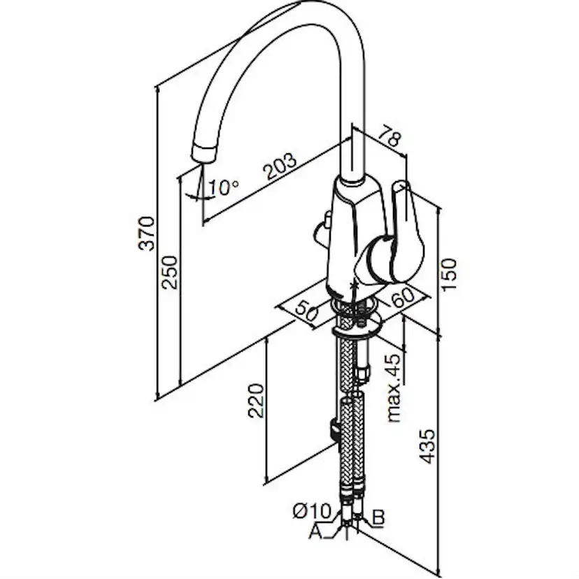 Köksblandare Damixa Rowan Krom