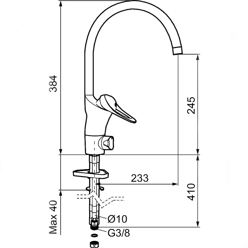 Köksblandare FM Mattsson 9000E II
