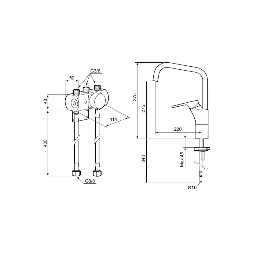 Köksblandare FM Mattsson Siljan Duo