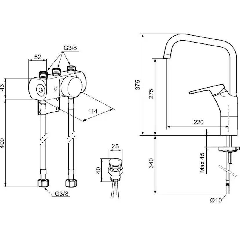 Köksblandare FM Mattsson Siljan Duo