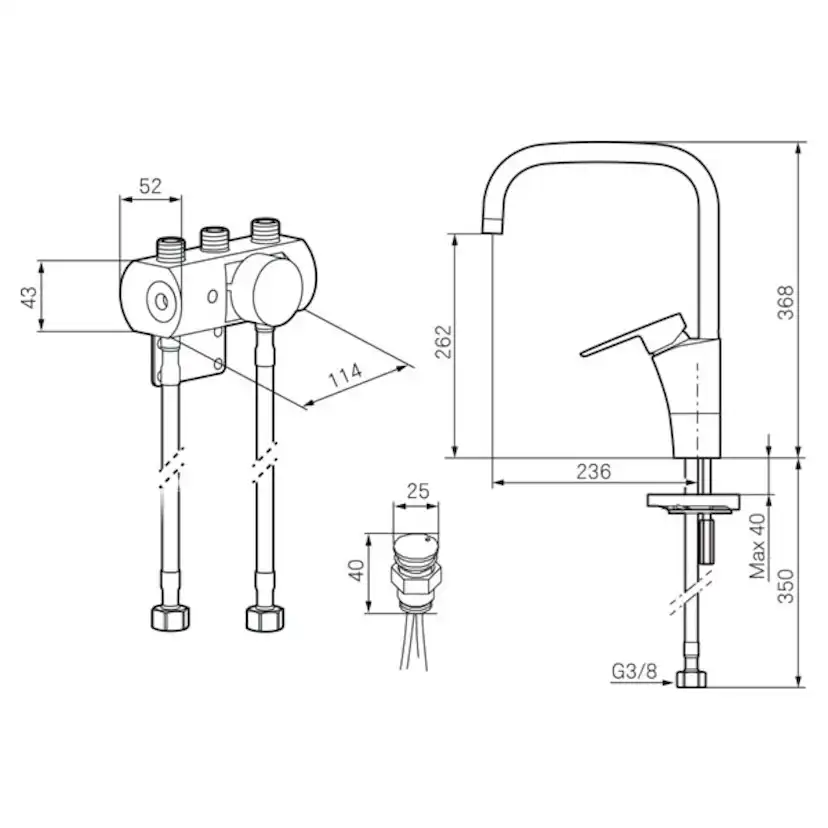 Köksblandare Mora Cera Duo U-pip