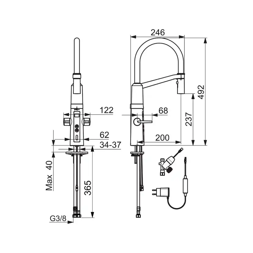 Köksblandare Oras Optima SemiPro Hybrid