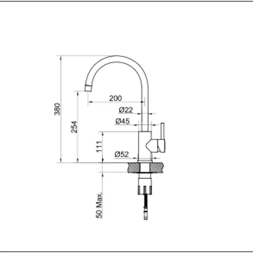 Köksblandare Scandtap Steel Curve Rostfritt Stål