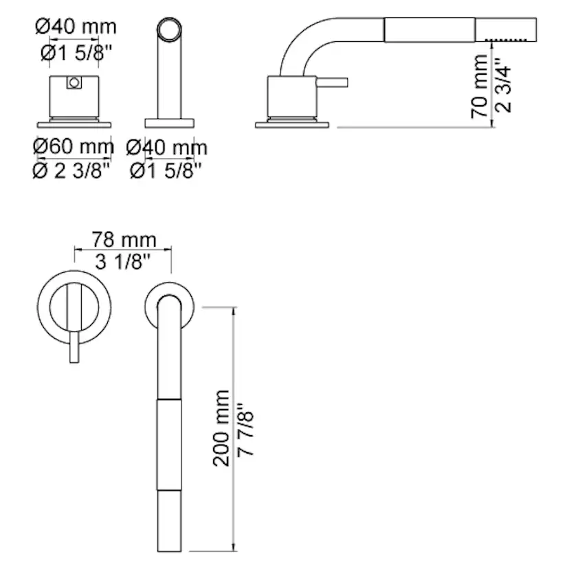 Köksblandare Vola 500T1
