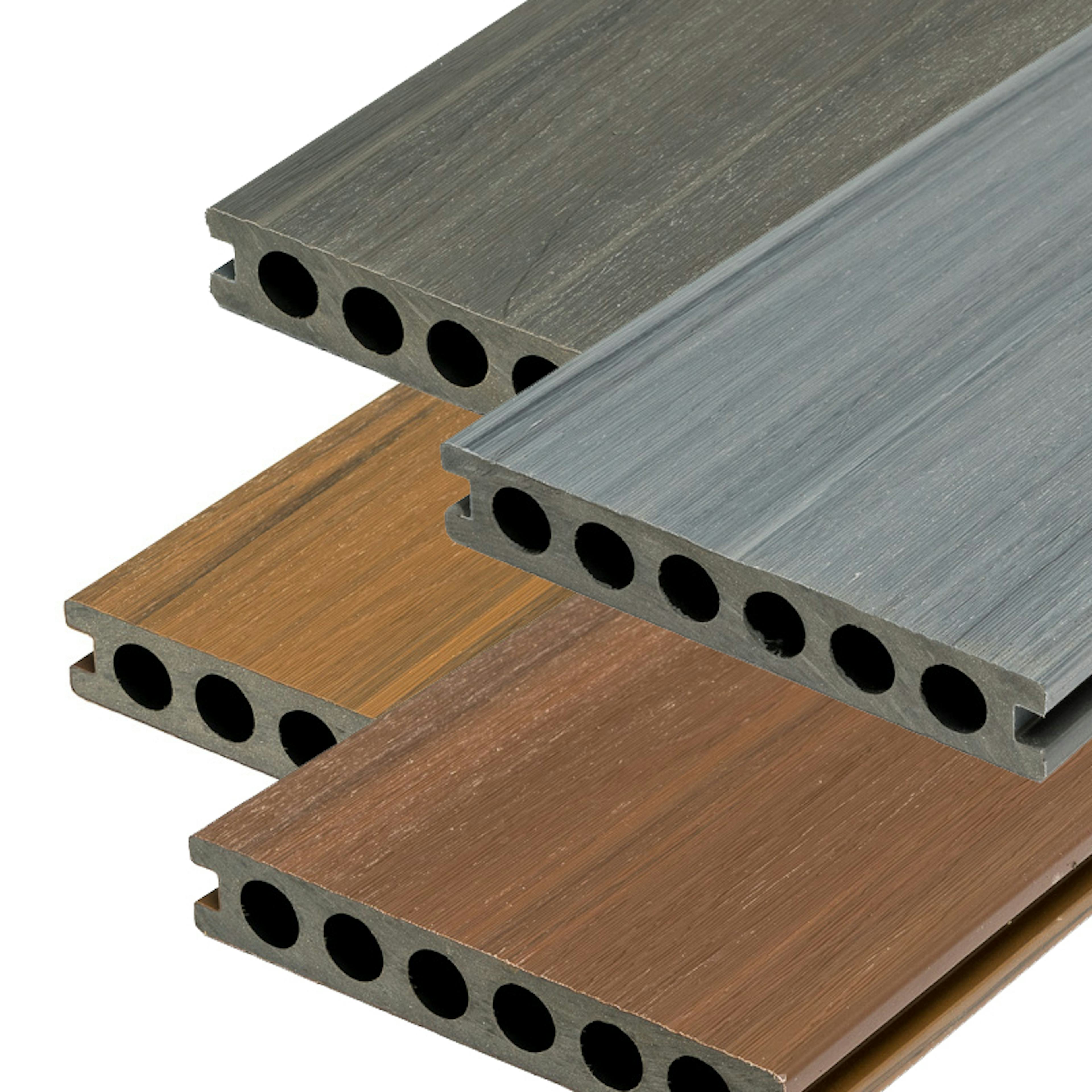 Komposittrall Kärnsund Wood Link DoubleDeck+ 23x140x2800 mm Vändbar 2-färger