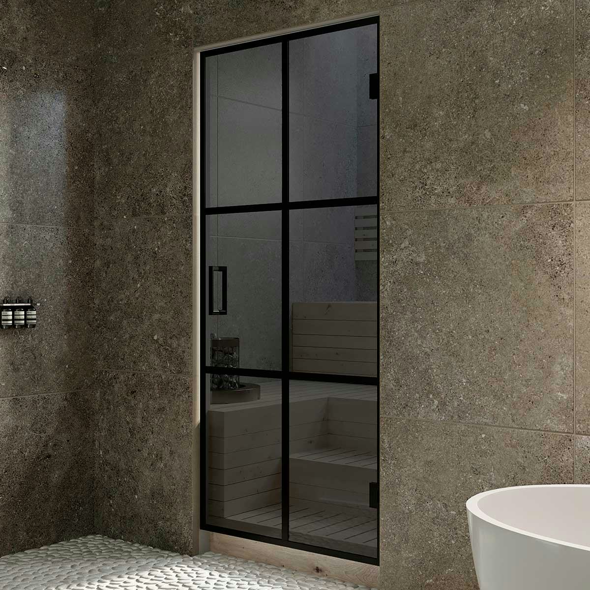 Bastudörr Hietakari Bläk Paris Glasdörr