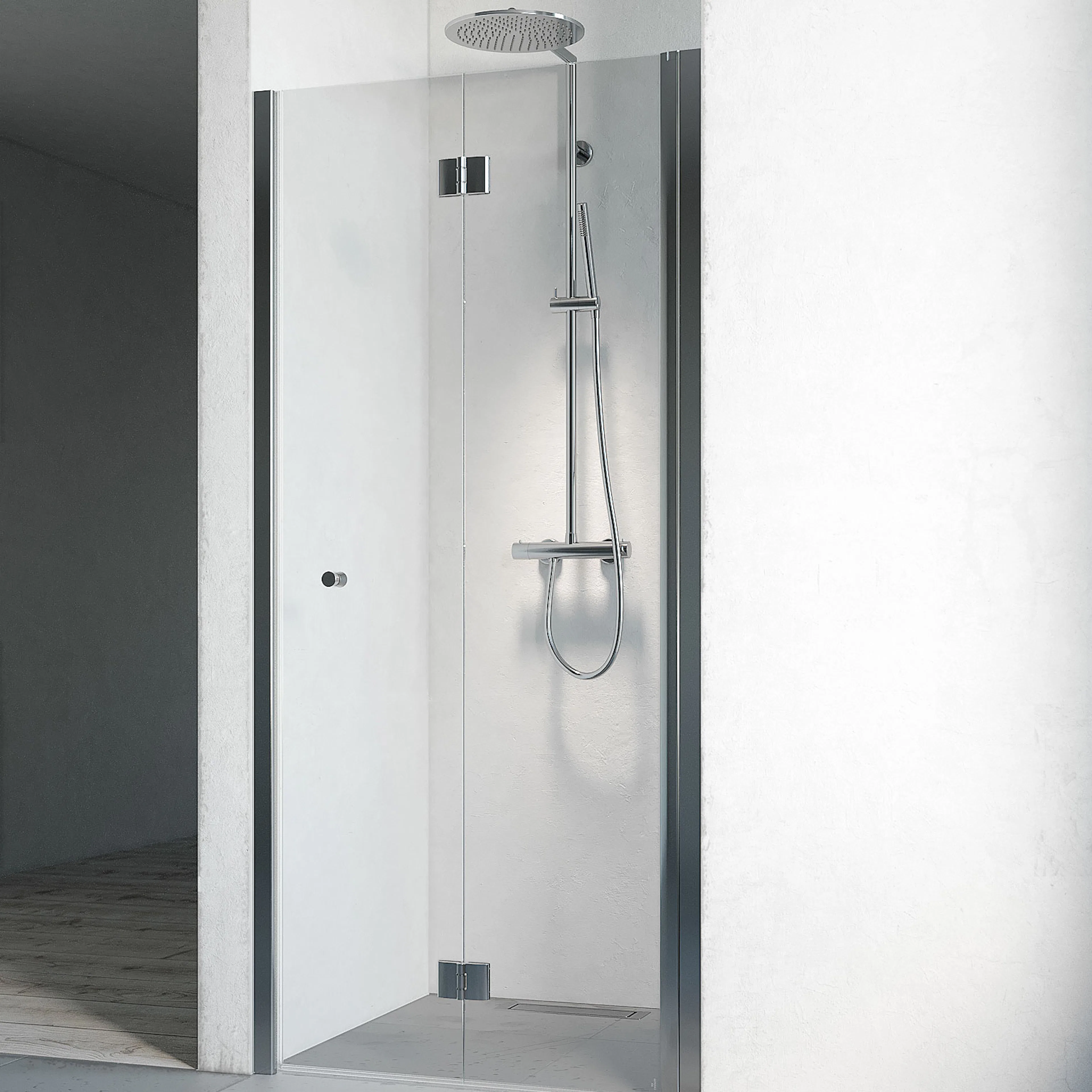 Duschdörr Macro Design Spirit Nisch Vikbar