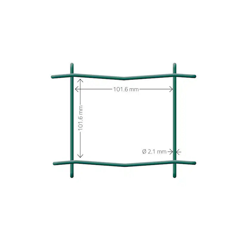 Staket Hortus Grönt 20x1,2 m Med Maskor 10x10 cm