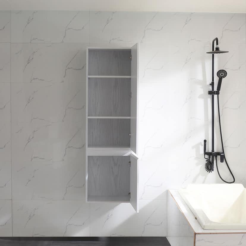 Sidoskåp Bathlife Lättsam Vit Ek