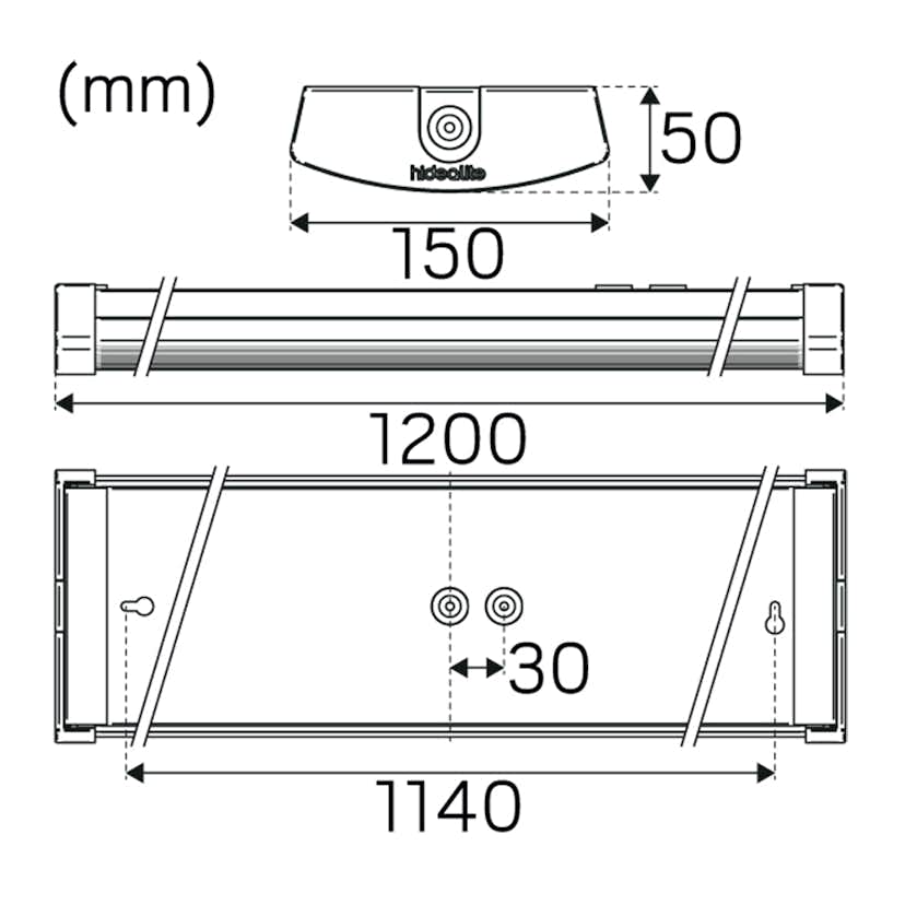 LED-Armatur Hide-a-lite Liteline 1200 ÖK