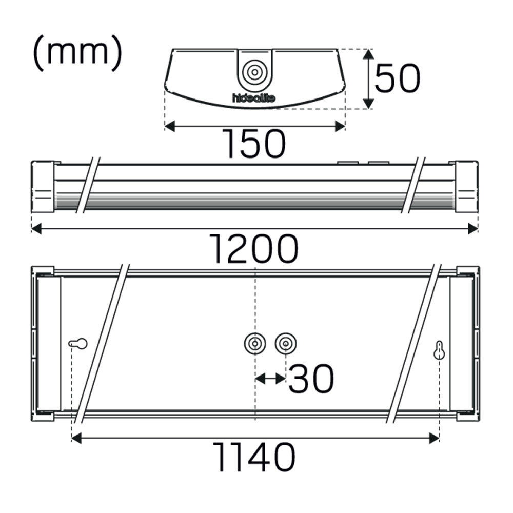 LED-Armatur Hide-a-lite Liteline 1200/ 1200 S