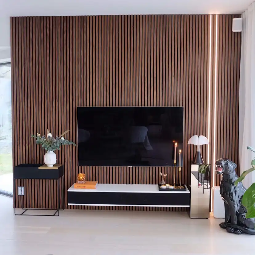 LED-Belysning Wood on wall Akustikpanel Smal