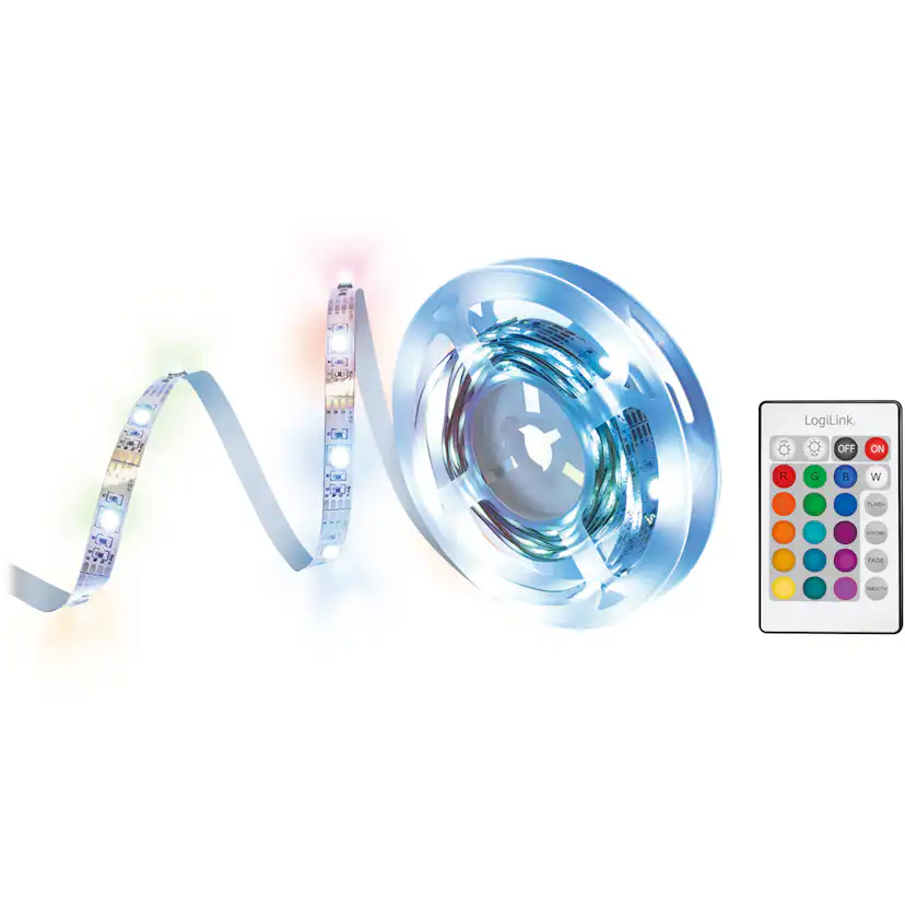 RGB LED-strip LogiLink Med Fjärr 3 m