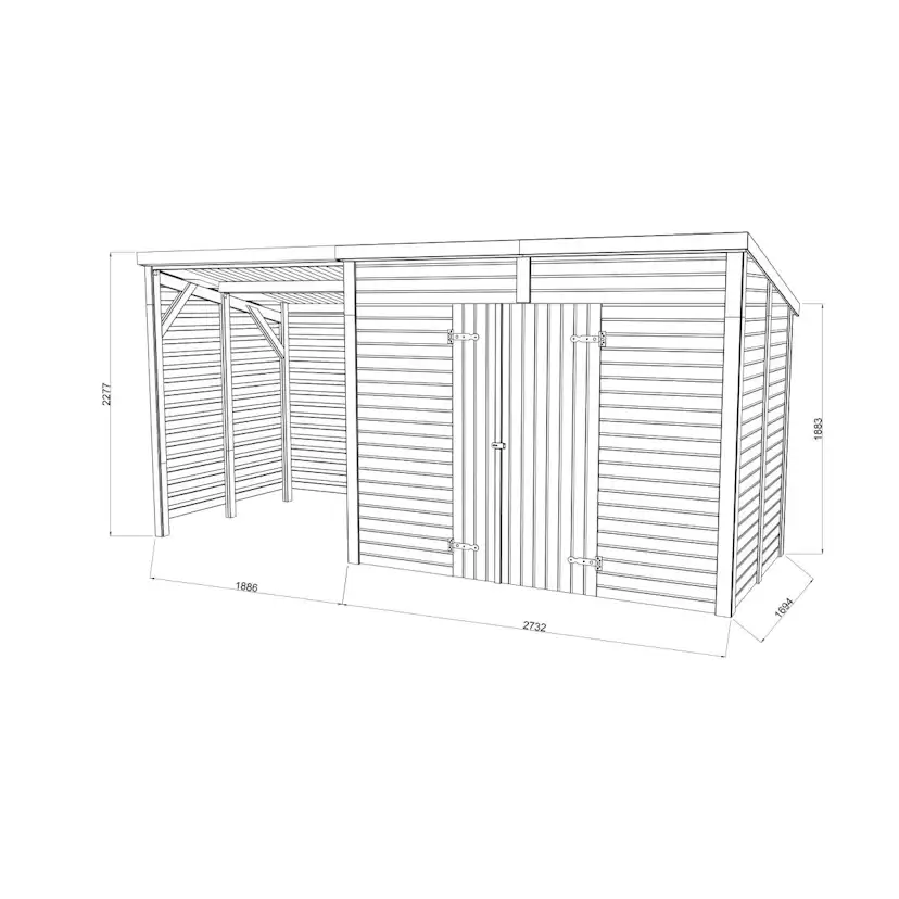 Förråd Palmako Leif 7,8 m2