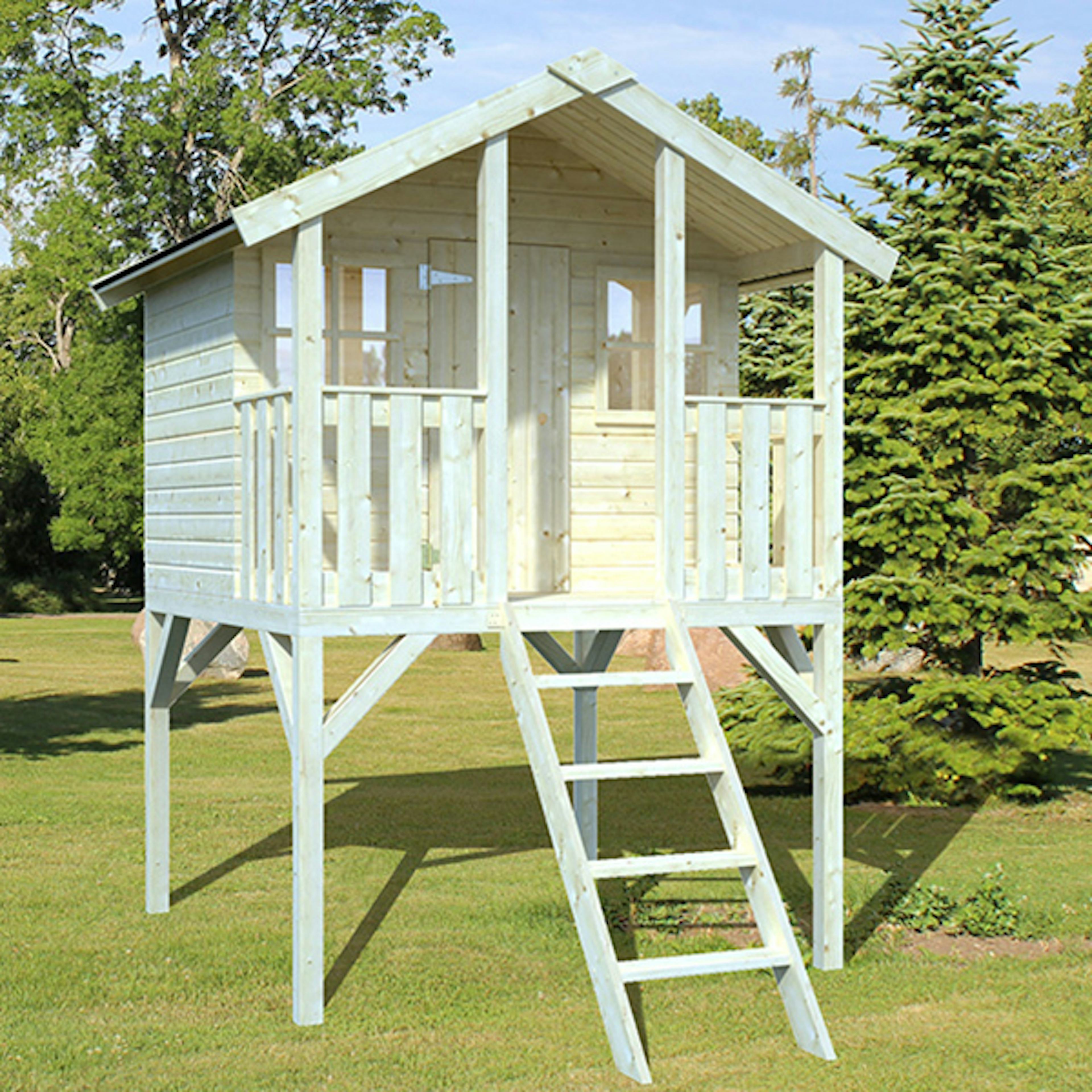 Lekstuga Palmako Toby 2,1 m² Upphöjd Stuga i Trä med Altan