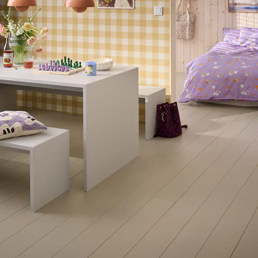 Massivt Trägolv Moelven Leva Sekel Beige, 1-Stavs Furugolv