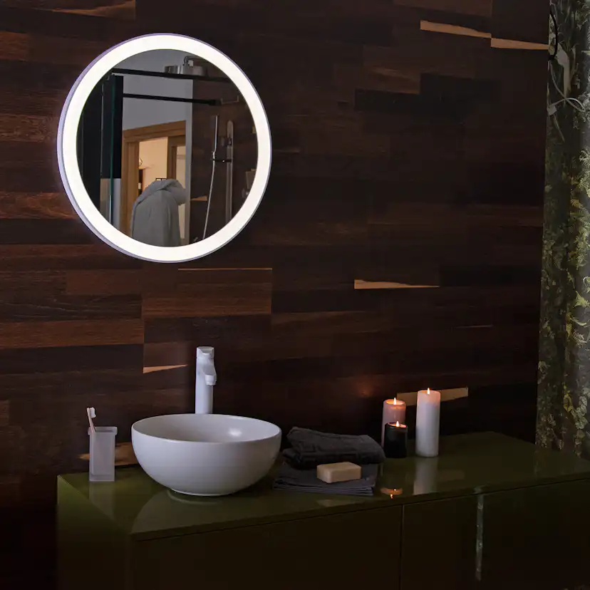 Spegel LH Elegant med LED Belysning Rund