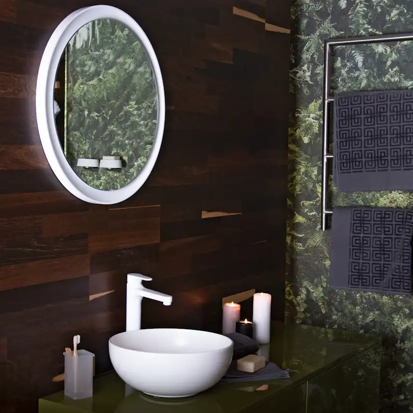 Spegel LH Elegant med LED Belysning Rund