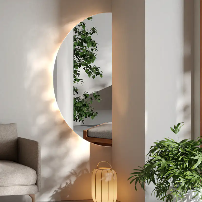 Spegel Vidi Linda med LED-belysning