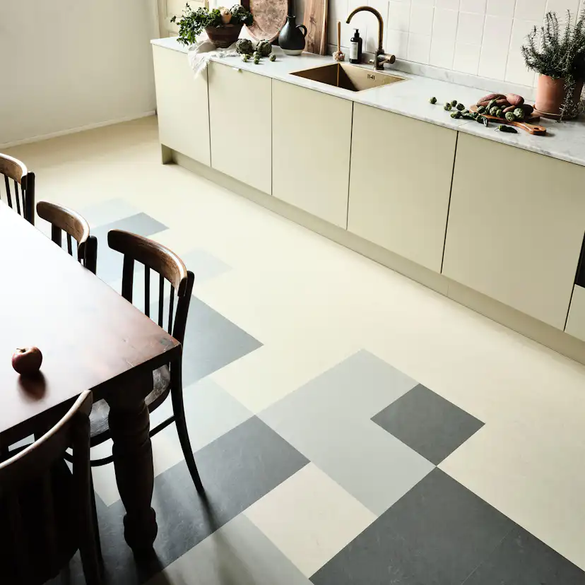 Linoleumgolv Forbo Marmoleum Click Cloudy Sand 30x30 cm