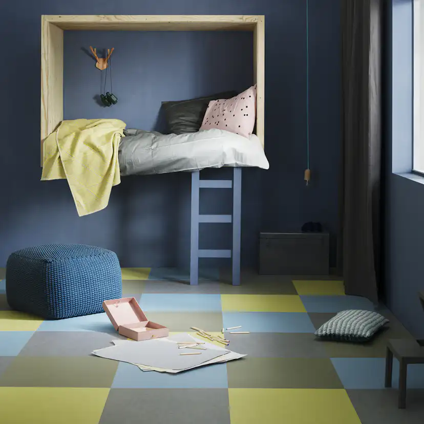 Linoleumgolv Forbo Marmoleum Click Spring Buds 30x30 cm