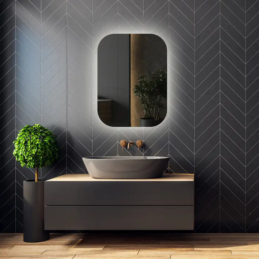 Spegel Vidi Liso med LED-belysning