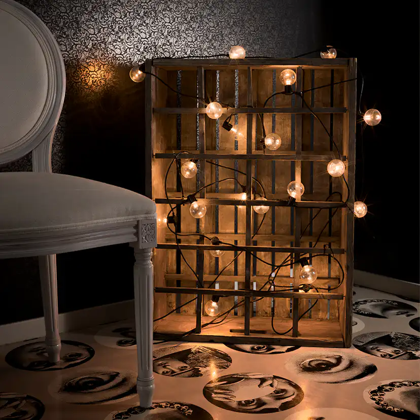 Ljusslinga Gnosjö Konstsmide Amber 20 LED-lampor, Utomhusslinga 4,75 m