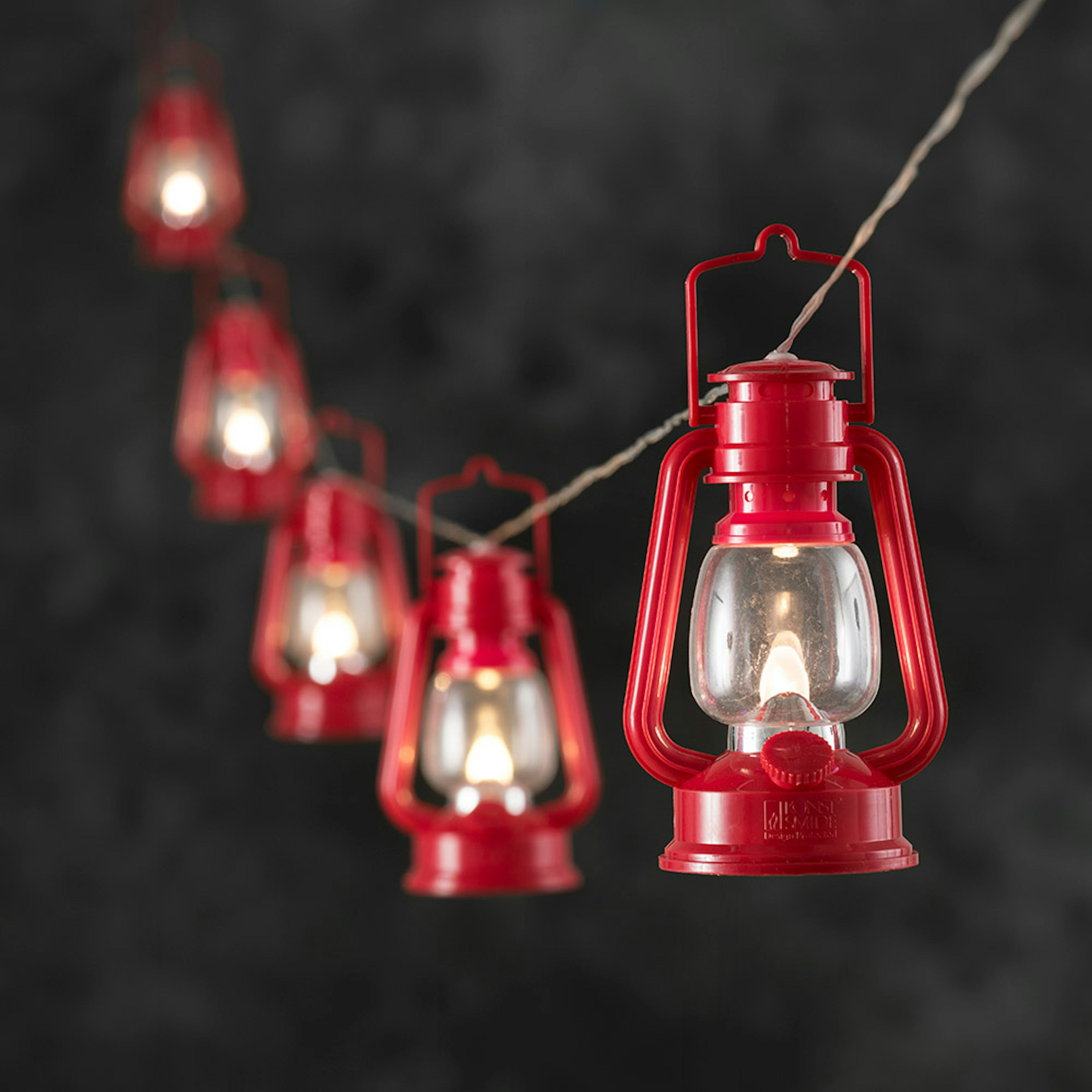 Ljusslinga Gnosjö Konstsmide 8 st Röda Lyktor